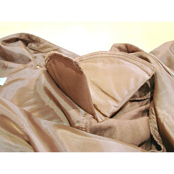 Coldwater Creek Linen Dress Suit and Jacket Brown Womens Sz 6 MOP Embellishments - Picture 8 of 15